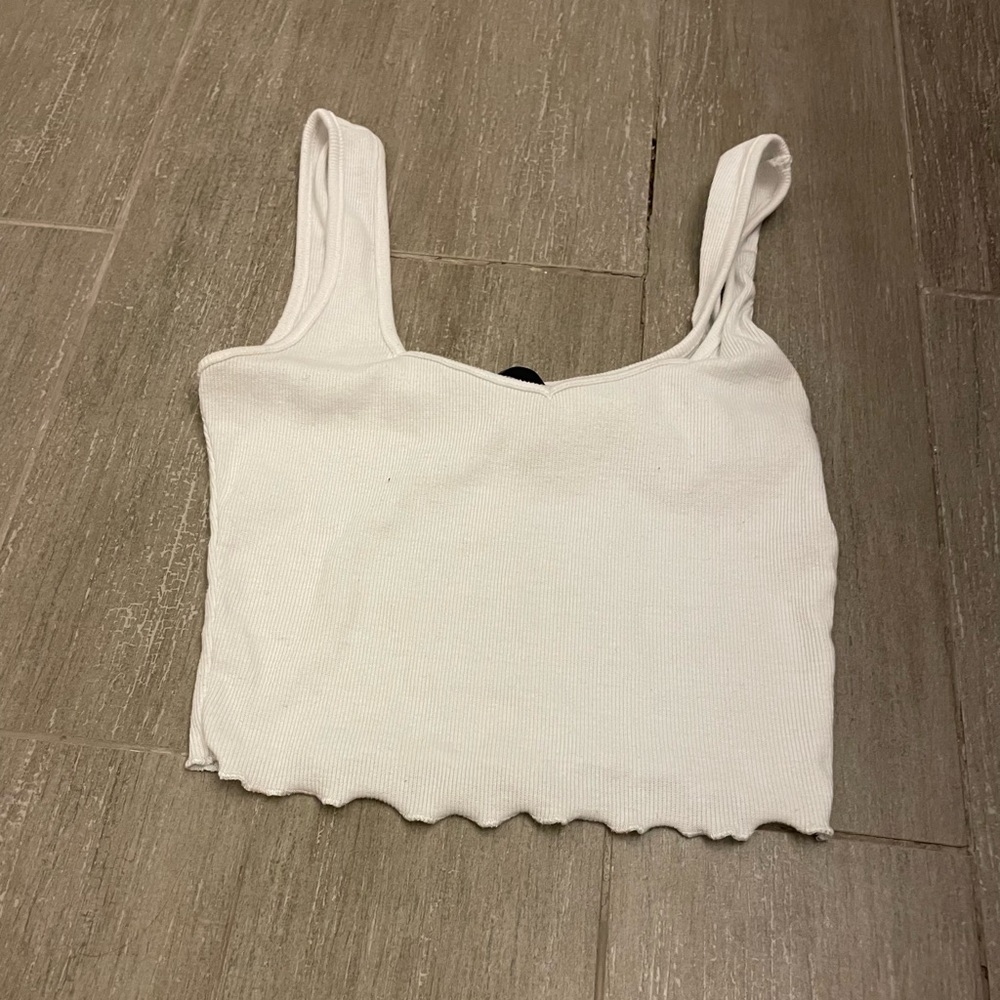 Cropped White Tank